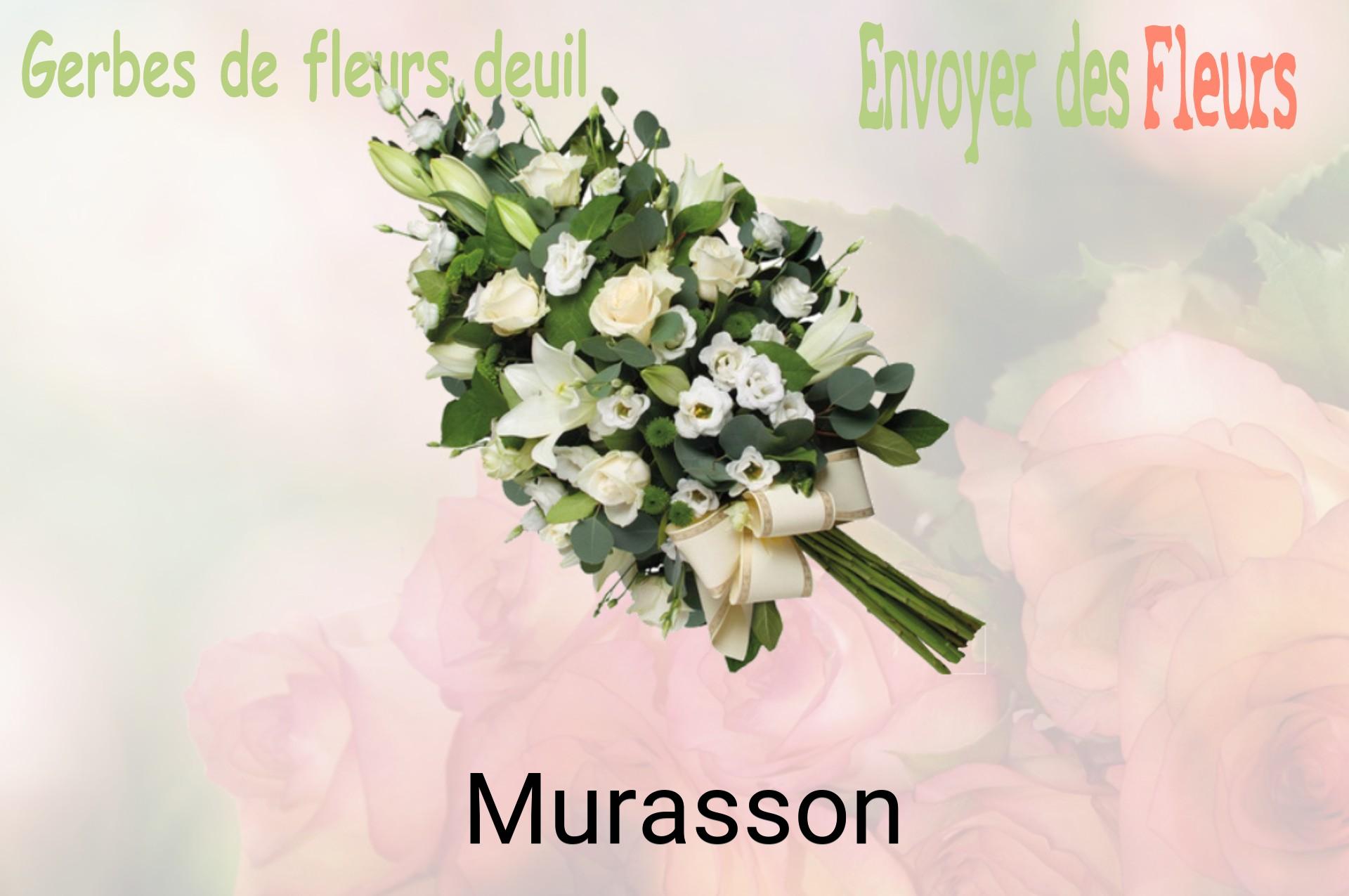 Gerbe de fleurs de deuil livrée à Murasson